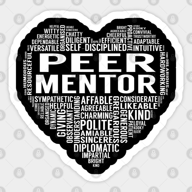 Peer Mentor Heart Sticker by LotusTee